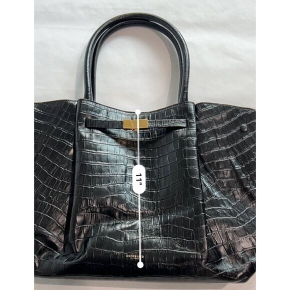 DeMellier Black Croc-Embossed Tote - Picture 6 of 8